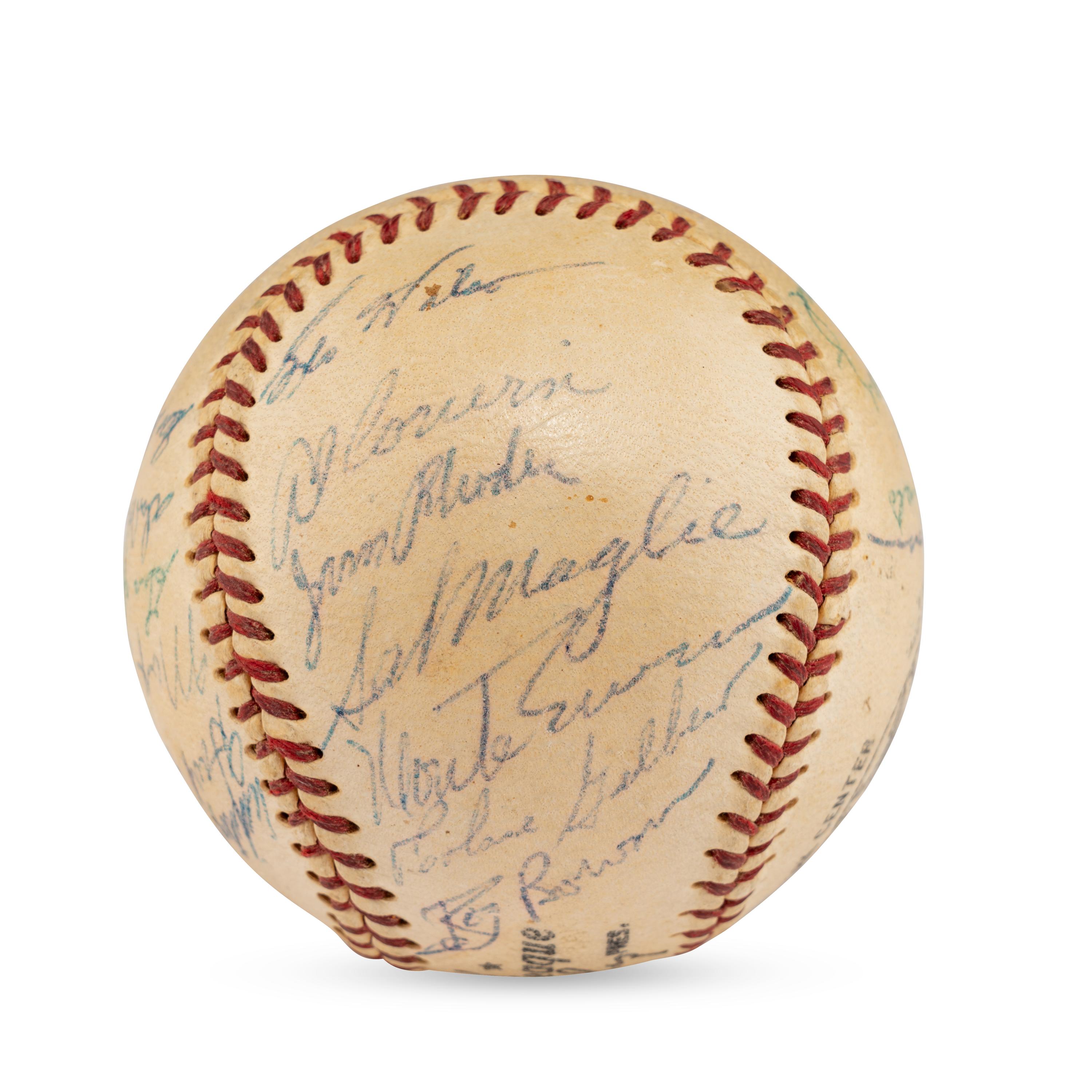 A 1953 New York Giants Team Signed Autograph Baseball