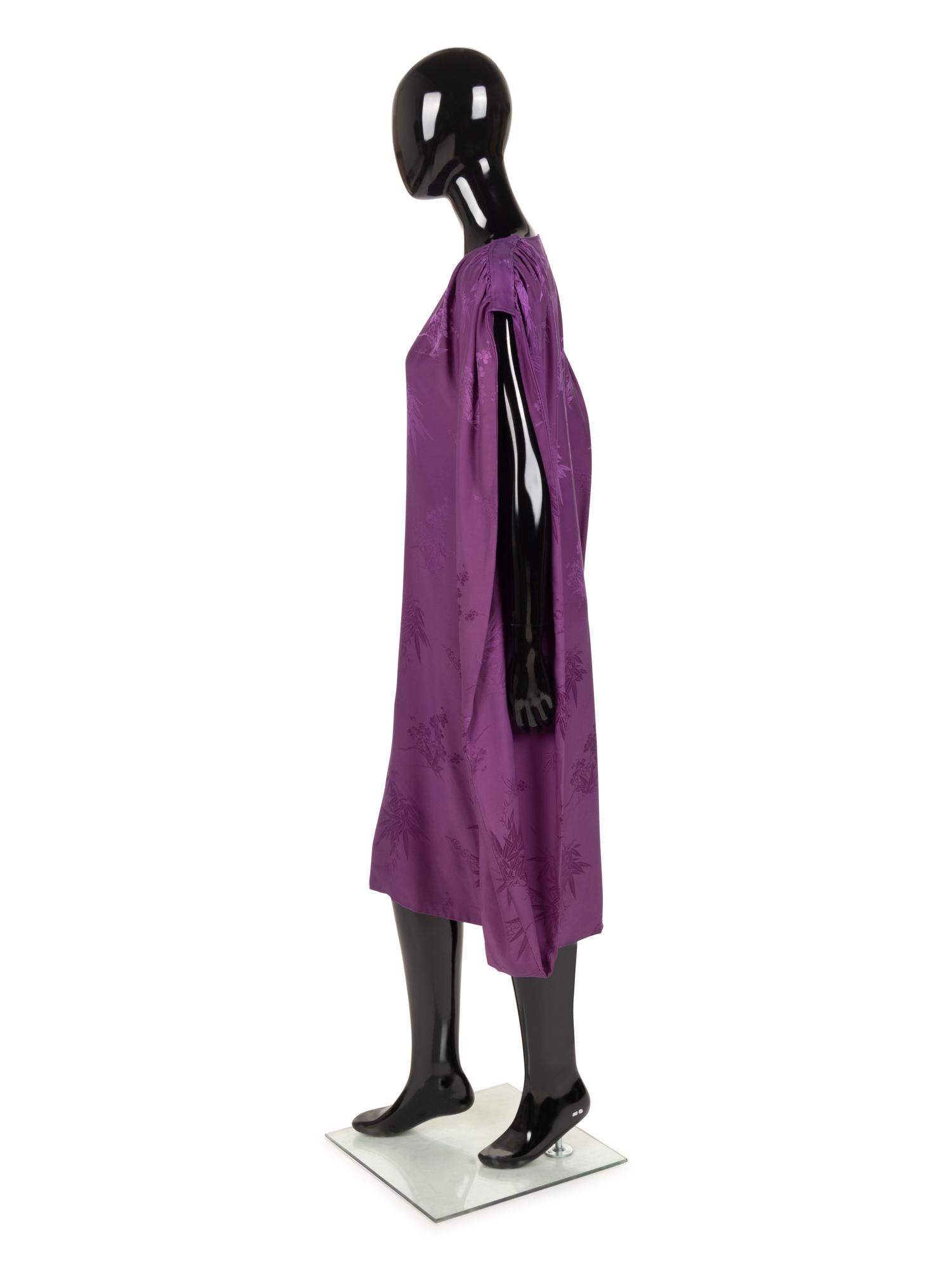 Givenchy Haute Couture Satin Jacquard Dress, 1960-80s
