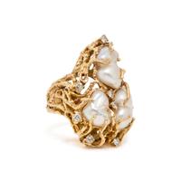 COLLECTION OF CULTURED PEARL AND YELLOW GOLD JEWELRY