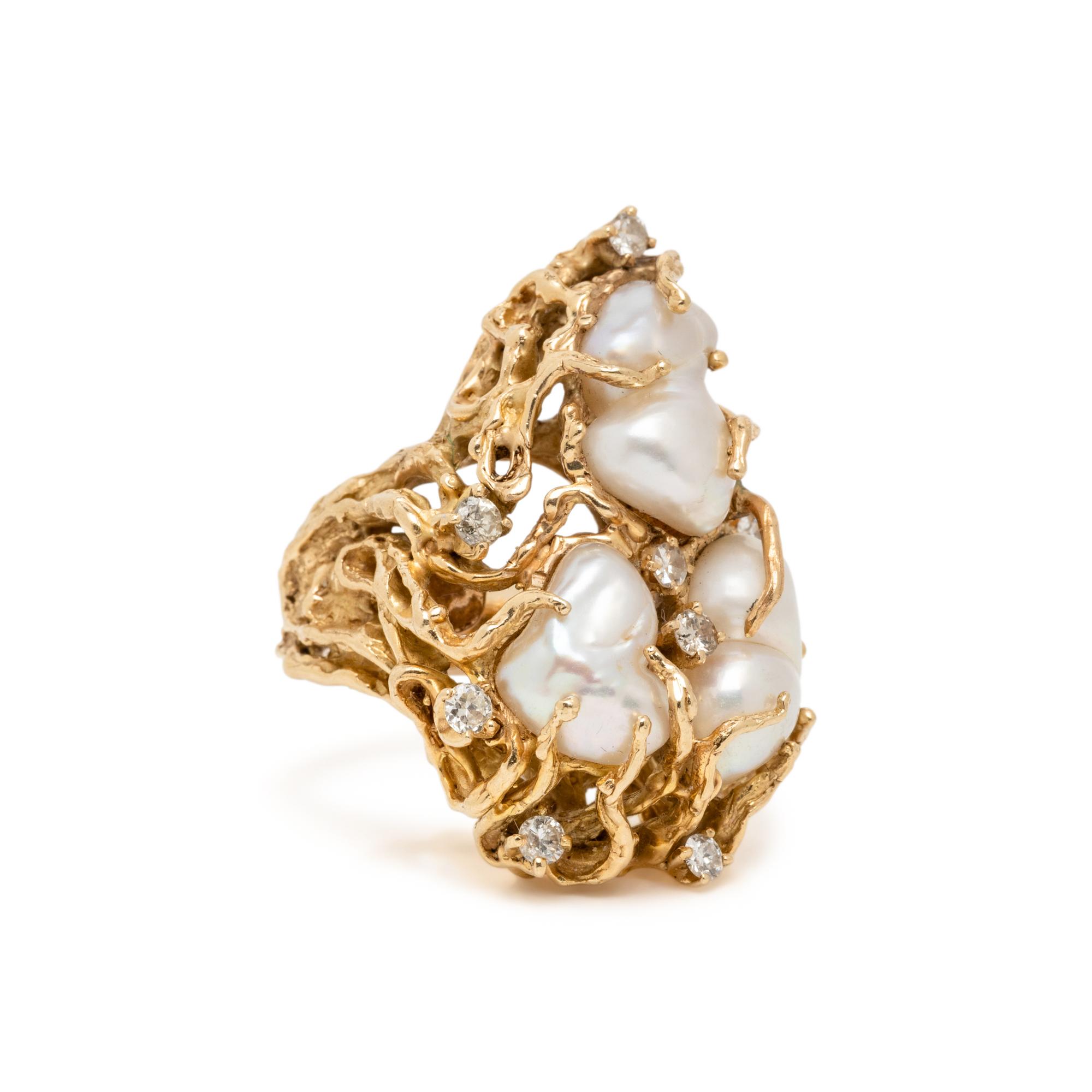 COLLECTION OF CULTURED PEARL AND YELLOW GOLD JEWELRY