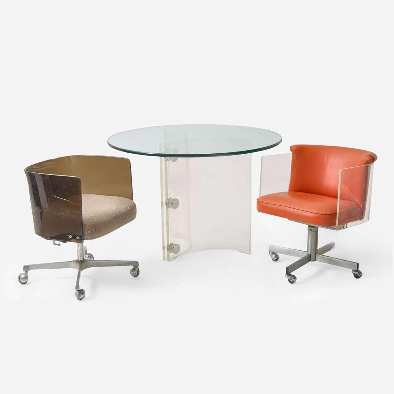 Vladimir Kagan (American, 1927-2016) Group of Acrylic Office Furniture, Vladimir Kagan Designs, Inc., USA, circa 1969