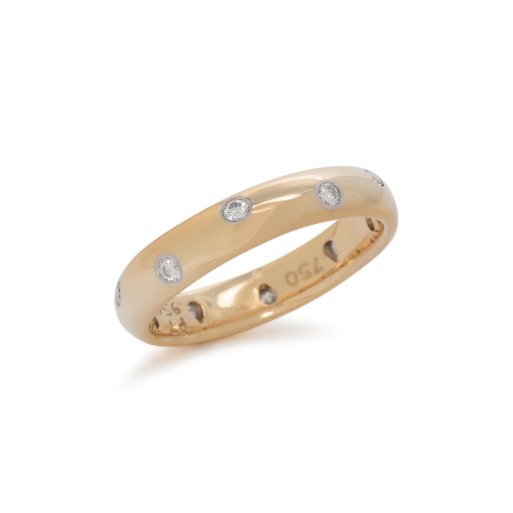 TIFFANY & CO., YELLOW GOLD, PLATINUM AND DIAMOND 'ETOILE' BAND
