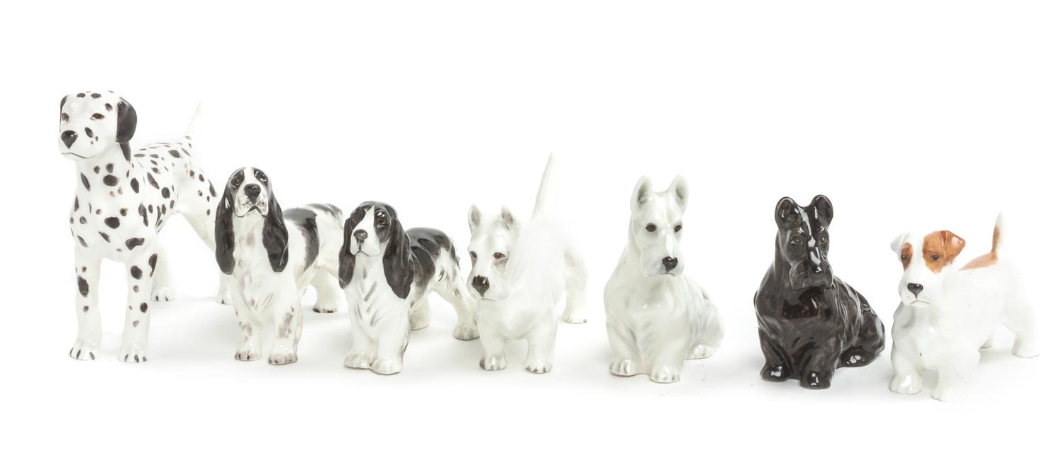 Seven Royal Worcester Porcelain Figures Width of widest 5 inches. — 20TH CENTURY