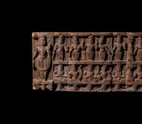 An Indian Carved Wood Panel