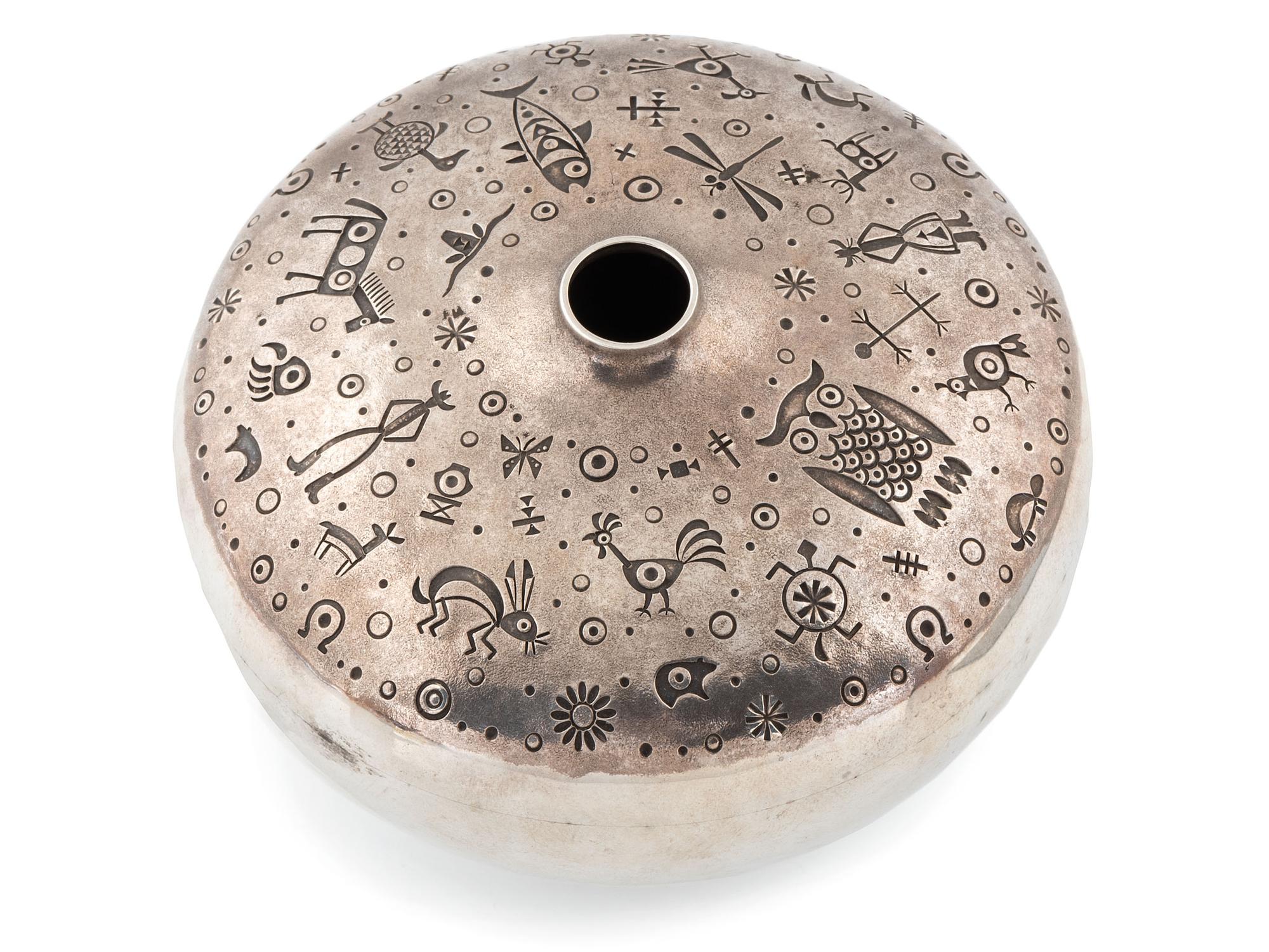 Silver Figural Seed Jar