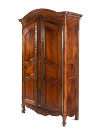 A Louis XV Provincial Walnut Armoire
