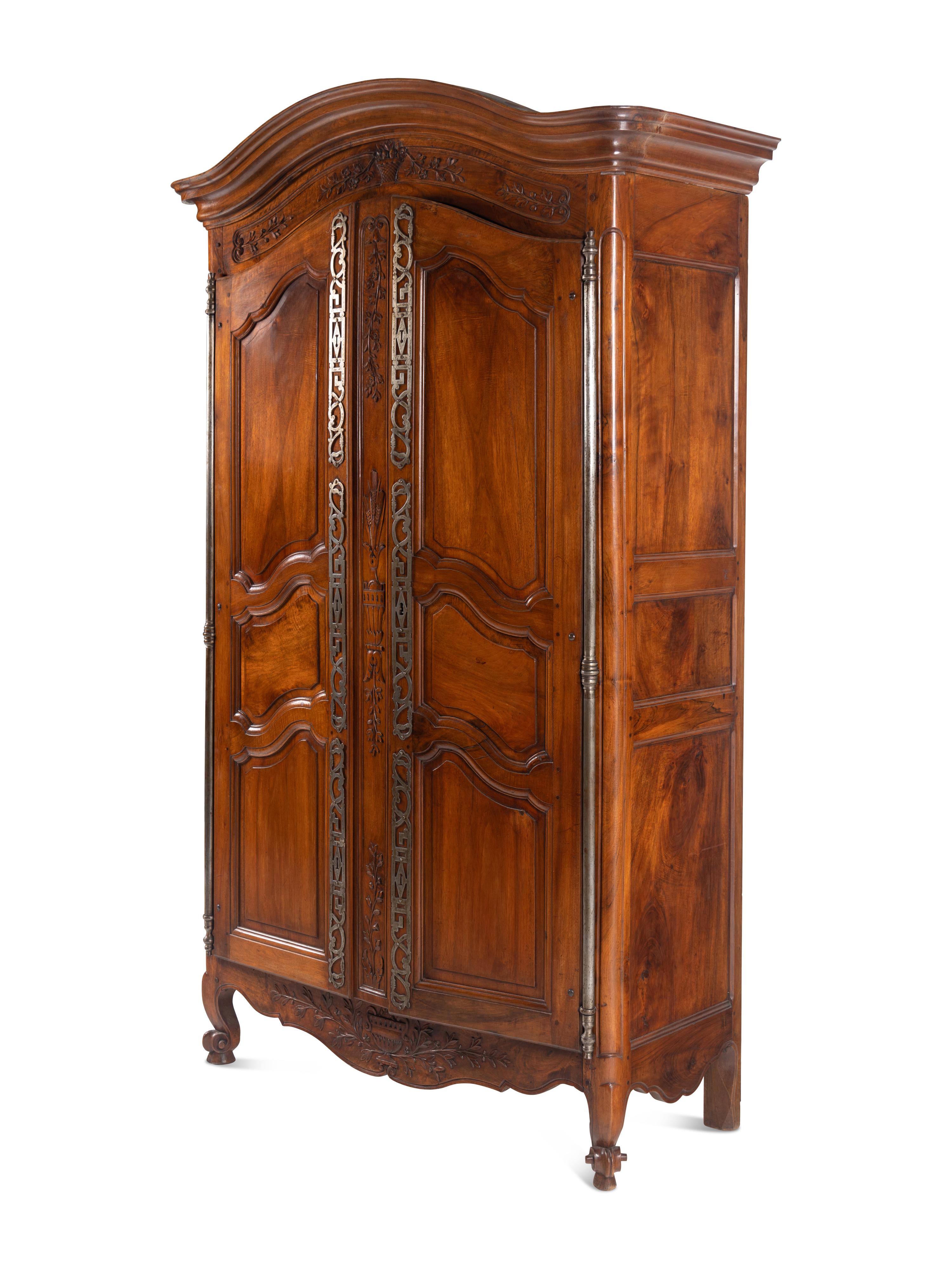 A Louis XV Provincial Walnut Armoire