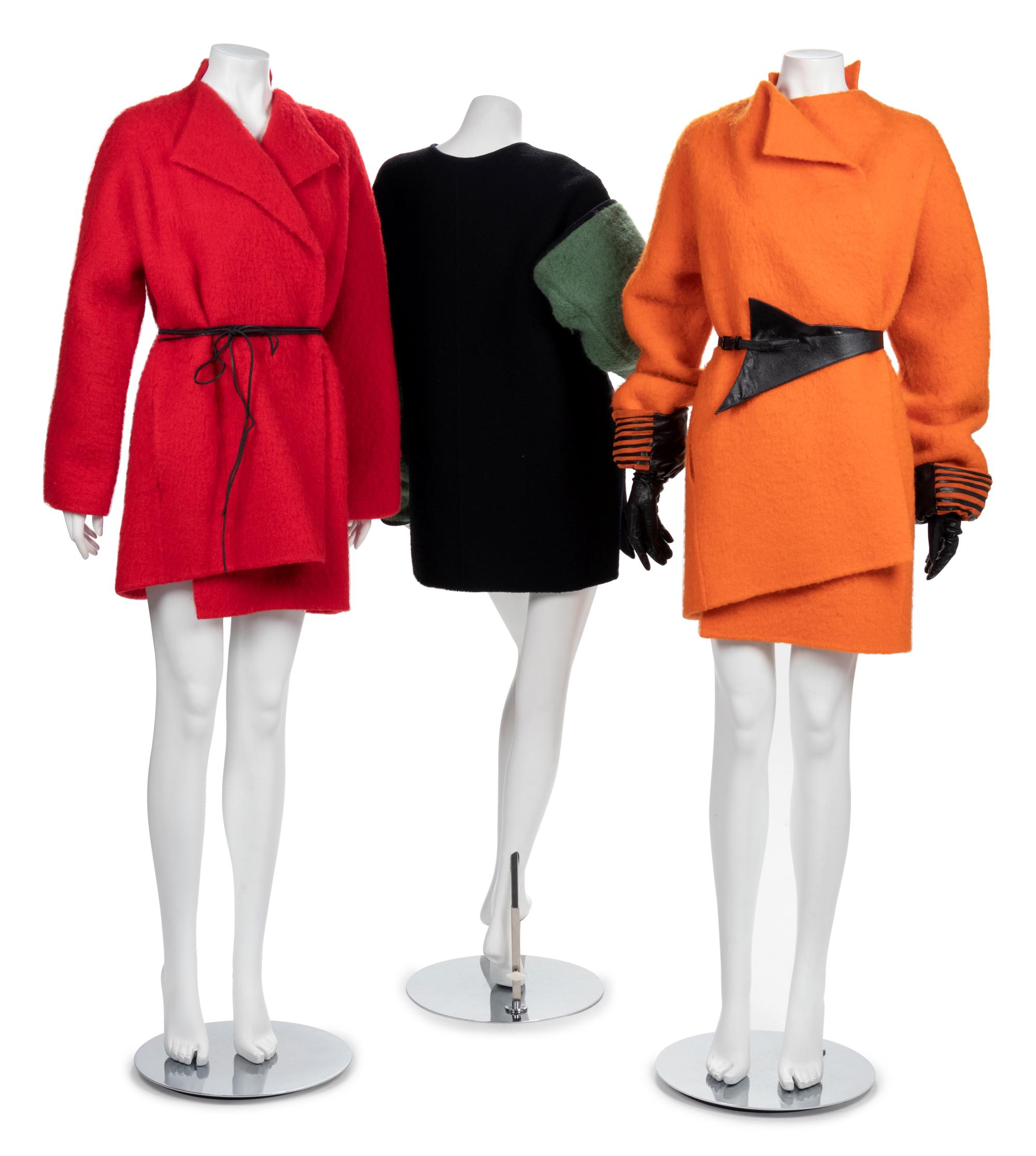 Three Geoffrey Beene Coats, 1980-90s