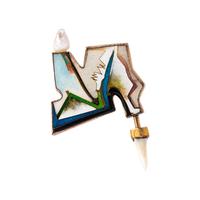WILLIAM HARPER, POLYCHROME ENAMEL 'KYOTO I' BROOCH