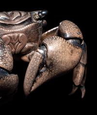 A Japanese Silver Articulated Model of a Crab