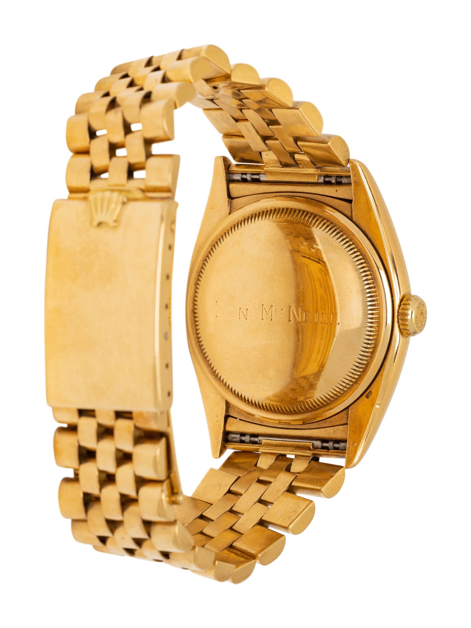 ROLEX, REF. 6030 18K YELLOW GOLD 'OYSTER PERPETUAL DATEJUST' WATCH