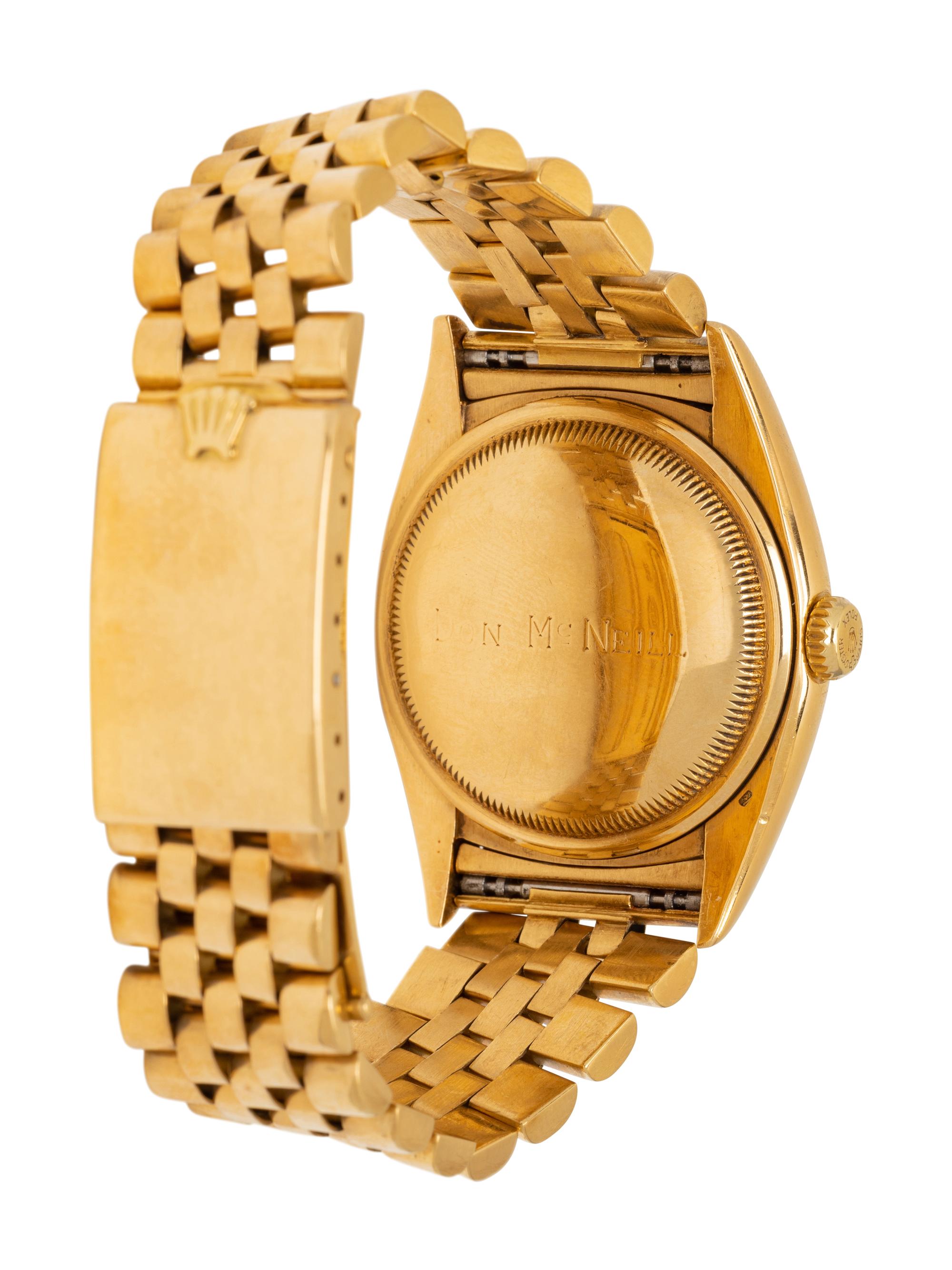 ROLEX, REF. 6030 18K YELLOW GOLD 'OYSTER PERPETUAL DATEJUST' WATCH