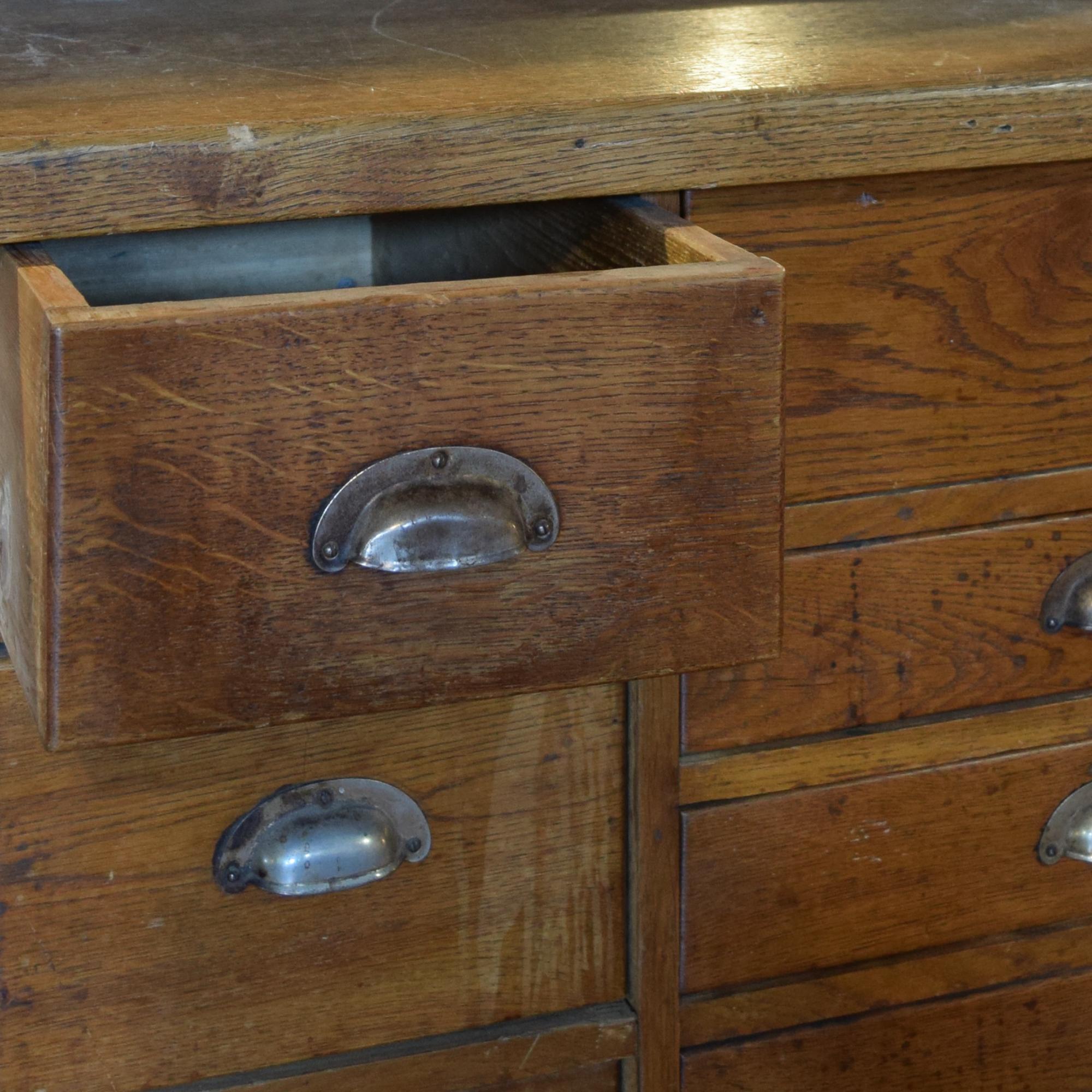 A Double Sided Store Counter 114.5" W x 40" D x 37" H — Czech Republic, 20th Century