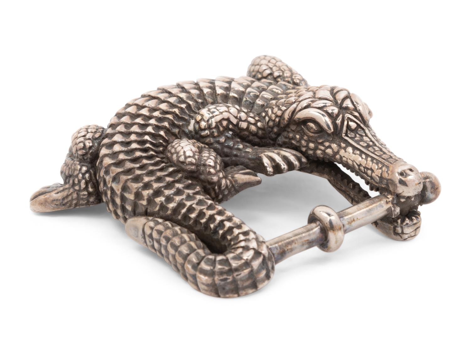 Keiselstein-Cord Lizard Belt with Two Buckles, c.1996