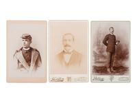 [INDIAN WARS]. A group of 21 cabinet cards of soldiers serving in the Dakotas, collected by Sergeant W.J. McDermott, 8th US Cavalry.