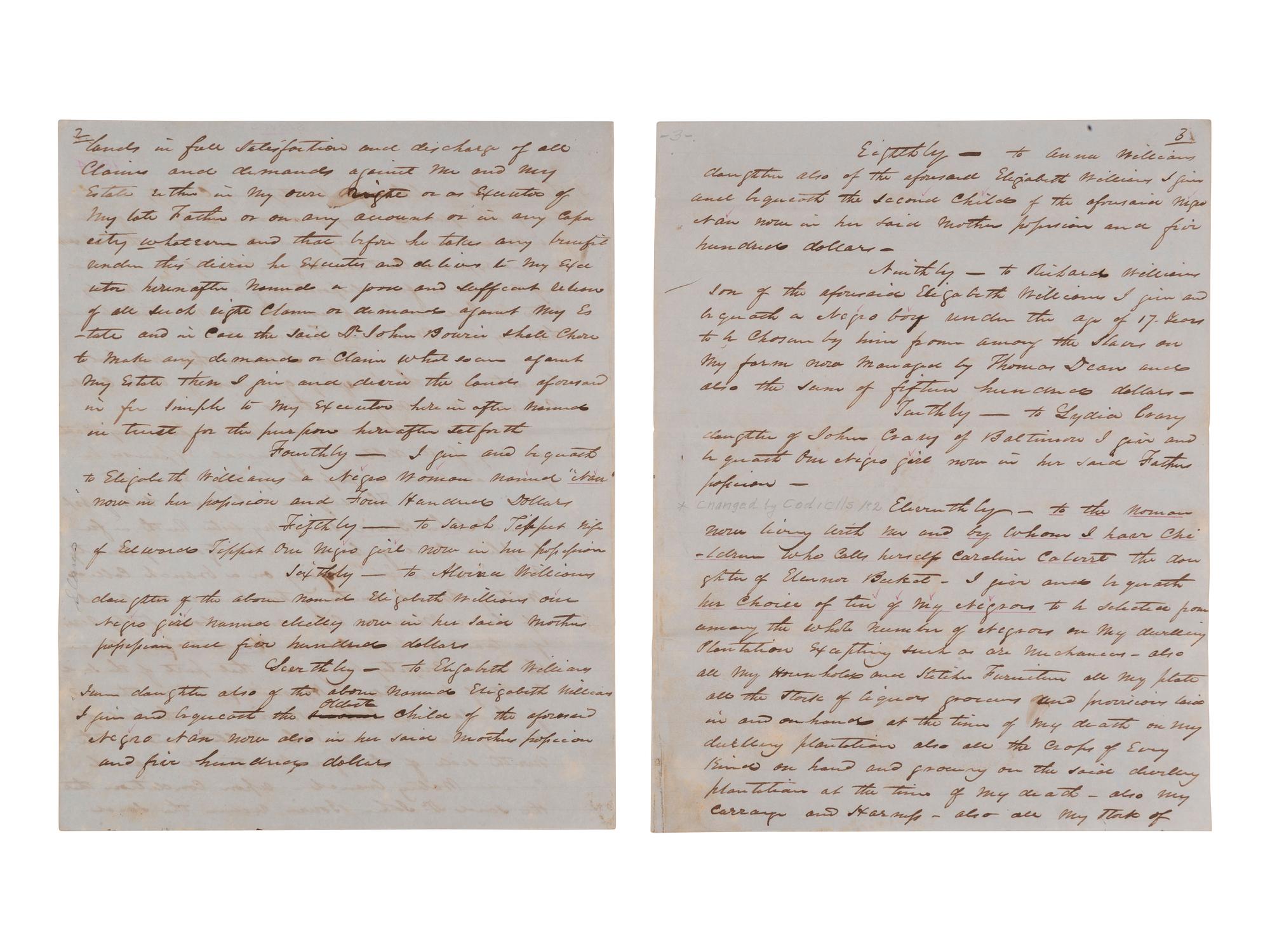 [ENSLAVEMENT] Last will and testament of Thomas Cramphin of Montgomery County, MD, involving slaves