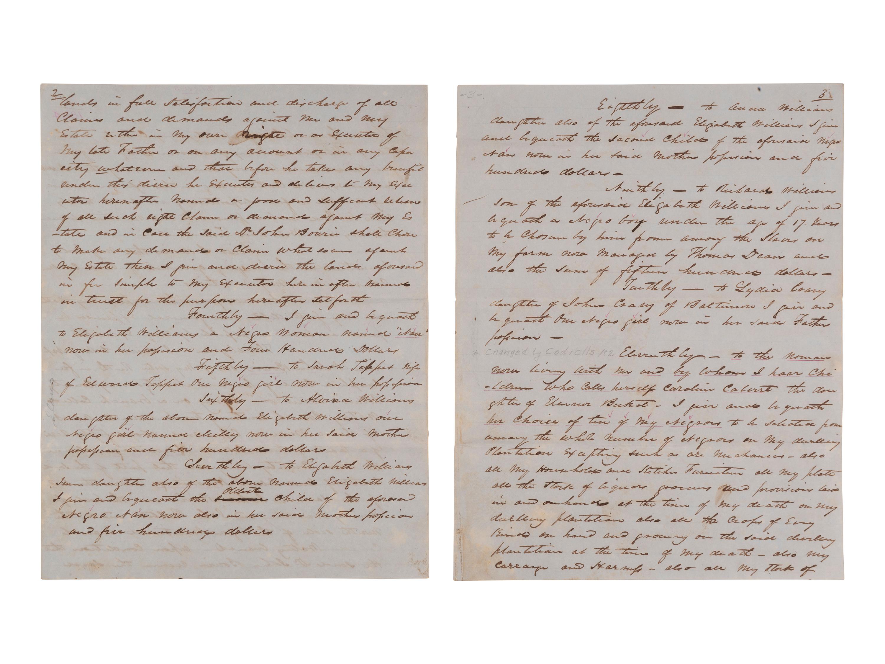 [ENSLAVEMENT] Last will and testament of Thomas Cramphin of Montgomery County, MD, involving slaves