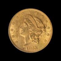 A United States 1853 Liberty Head $20 Gold Coin