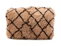 Chanel Tan and Black Fur Flap Handbag, 2000-02