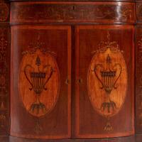 A George III Specimen Wood-Inlaid Mahogany Side Cabinet circa 1790
