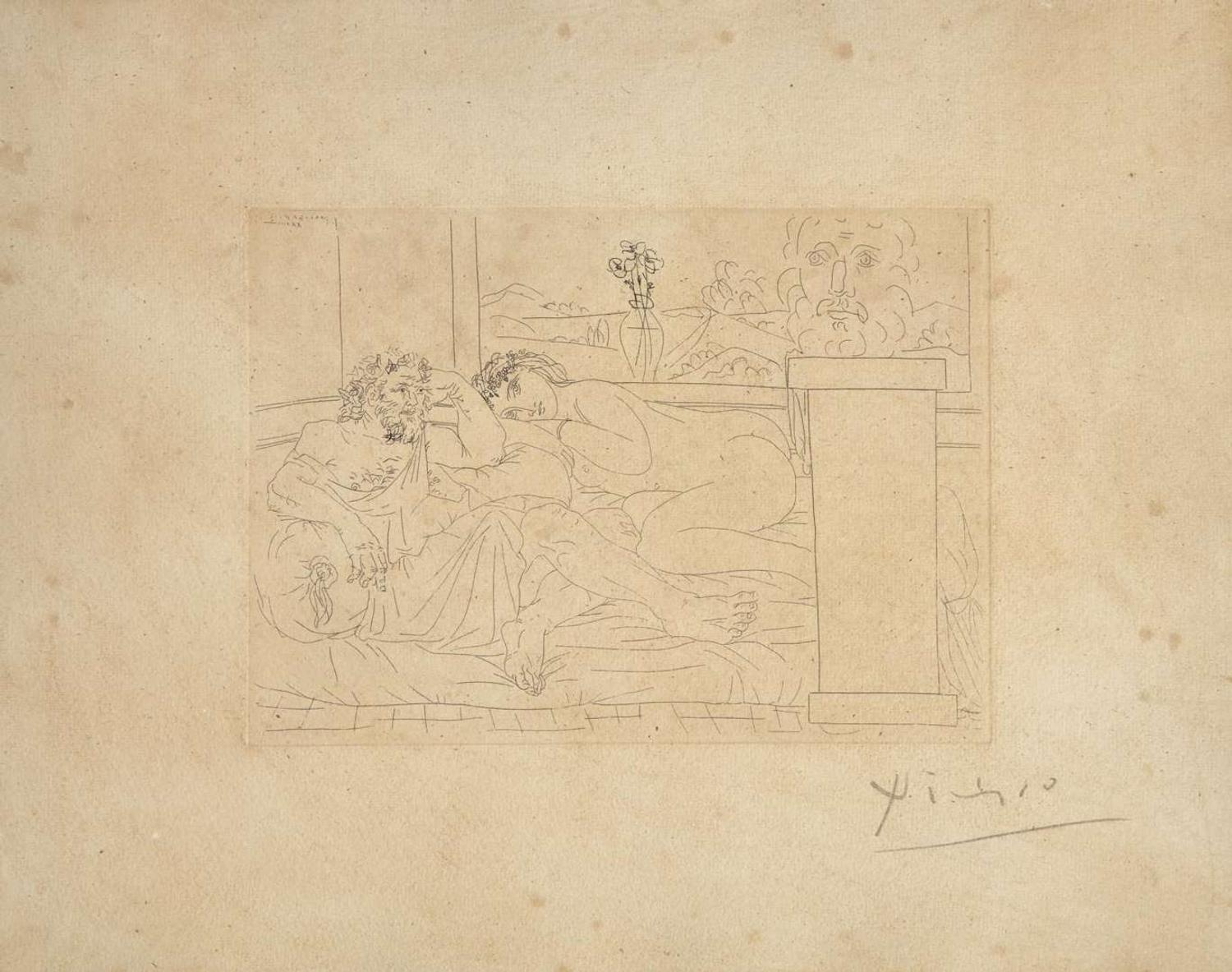 Pablo Picasso (Spanish, 1881-1973), Le Repos Du Sculpteur IV, from La Suite Vollard