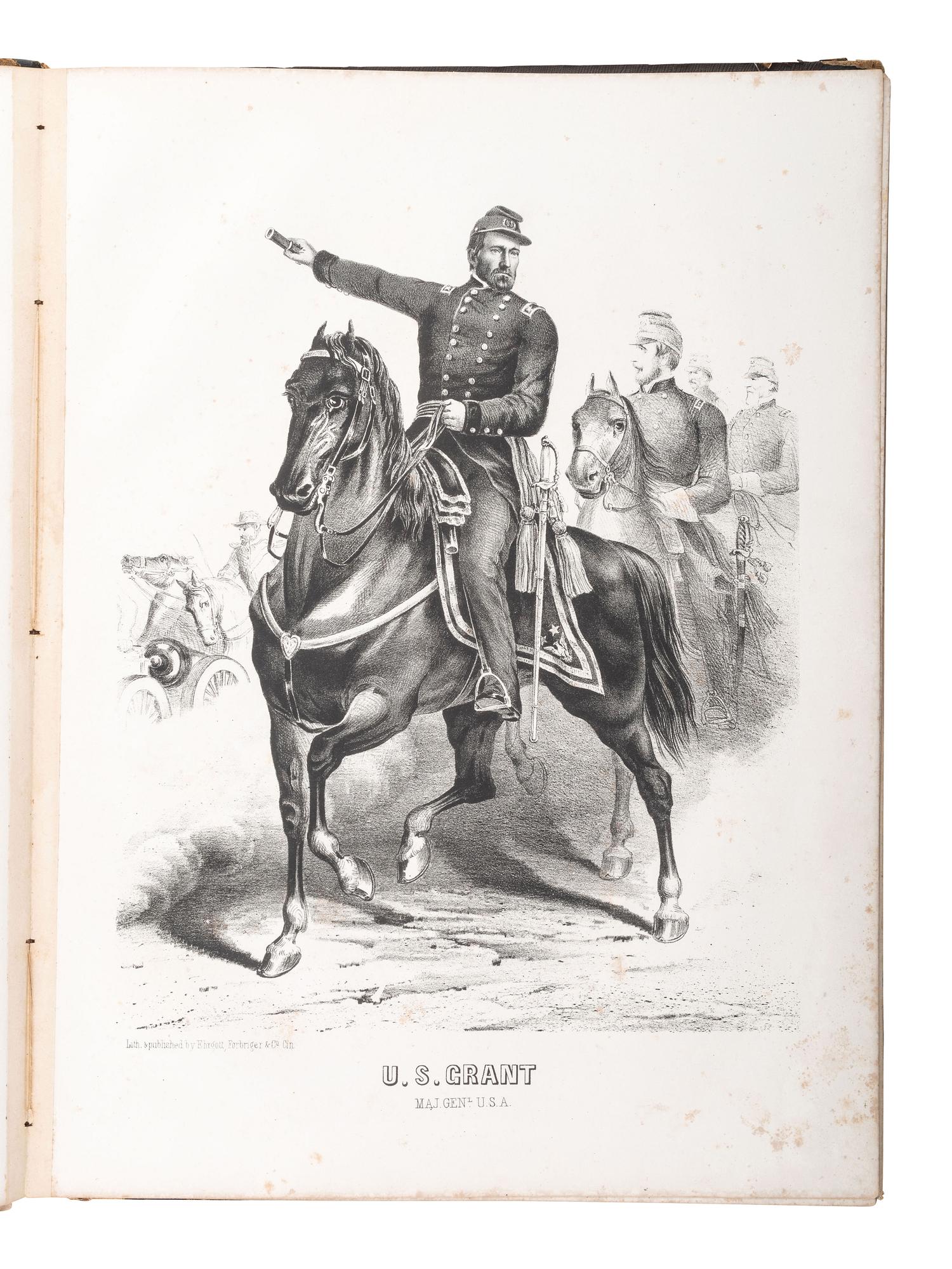 [CIVIL WAR]. EHRGOTT, FORBRIGER & CO., lithographers. Group of 37 lithographs of Civil War politicians, generals, and admirals. Ca 1862.