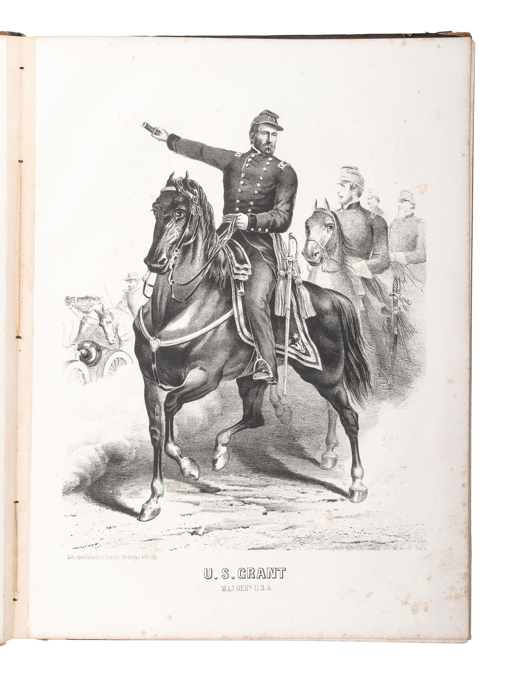 [CIVIL WAR]. EHRGOTT, FORBRIGER & CO., lithographers. Group of 37 lithographs of Civil War politicians, generals, and admirals. Ca 1862.