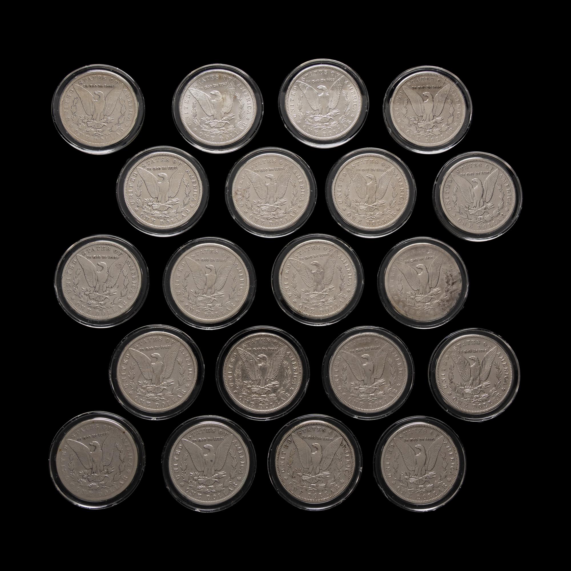 A Group of Twenty Carson City Mint Morgan $1 Coins