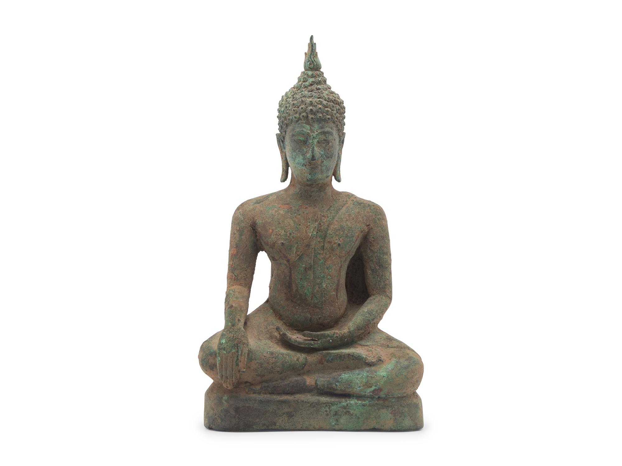 A Thai Bronze Seated Buddha