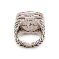 DAVID YURMAN, STERLING SILVER, ONYX AND DIAMOND 'ALBION' RING