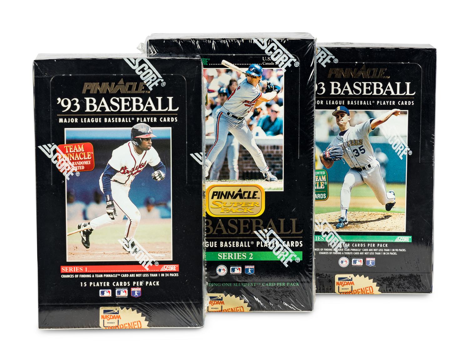 A Large Group of 1993 Unopened Baseball Card Vending Boxes (Possible Derek Jeter Rookie Cards),