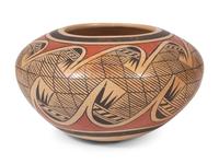 Polychrome Pottery Jar, with Migration Pattern