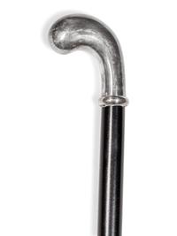 An English Silver Mounted and Ebonized Walking Stick