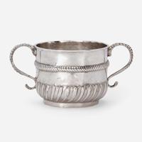 A silver caudle cup John Coney (1655-1722), Boston, MA, circa 1700