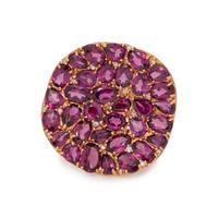 PURPLE GEMSTONE AND DIAMOND RING