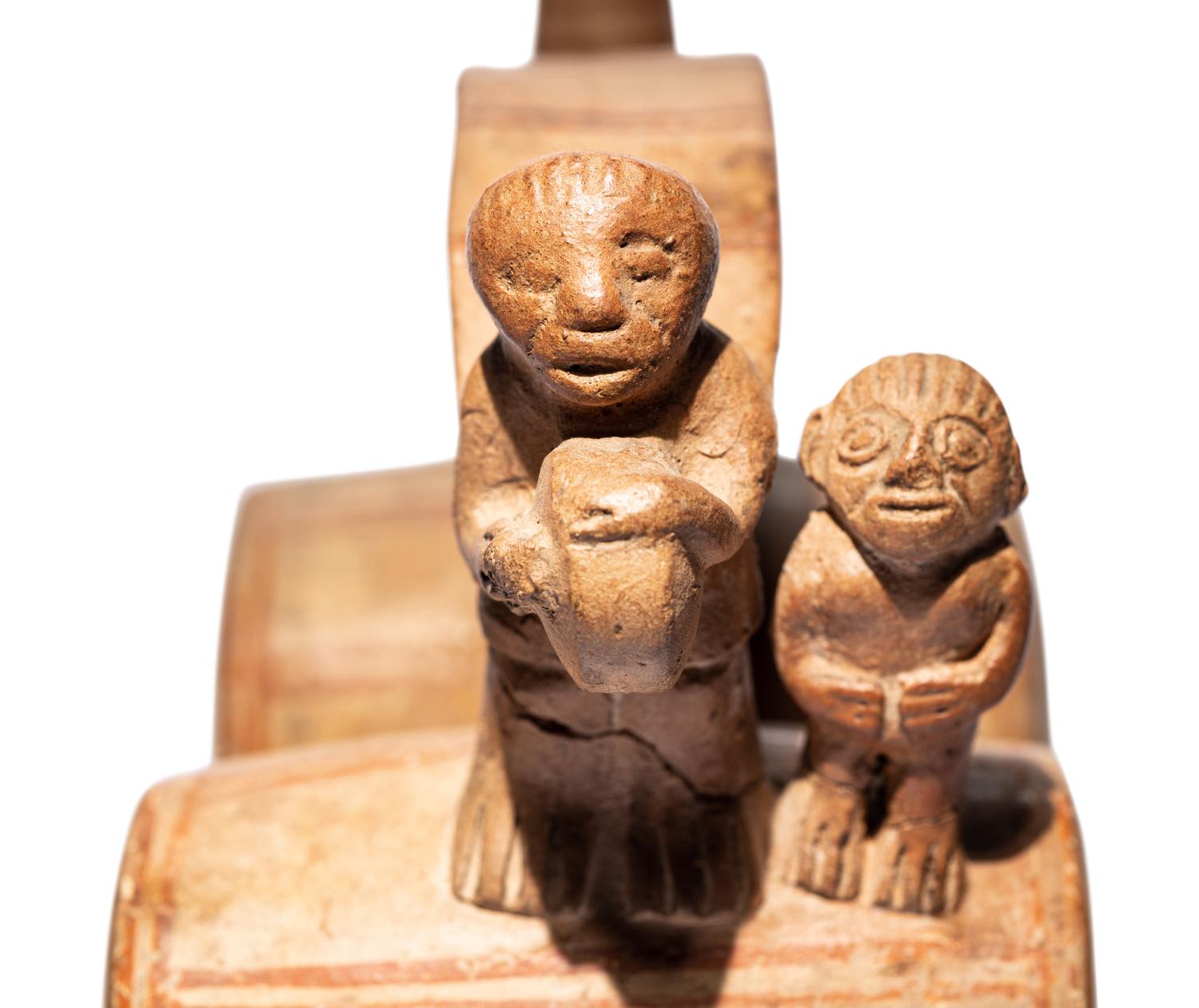 A Moche Stirrup Vessel in the Form of a Drum