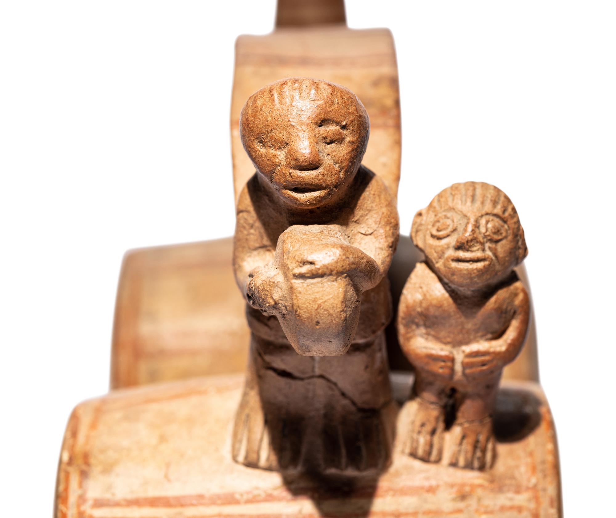 A Moche Stirrup Vessel in the Form of a Drum