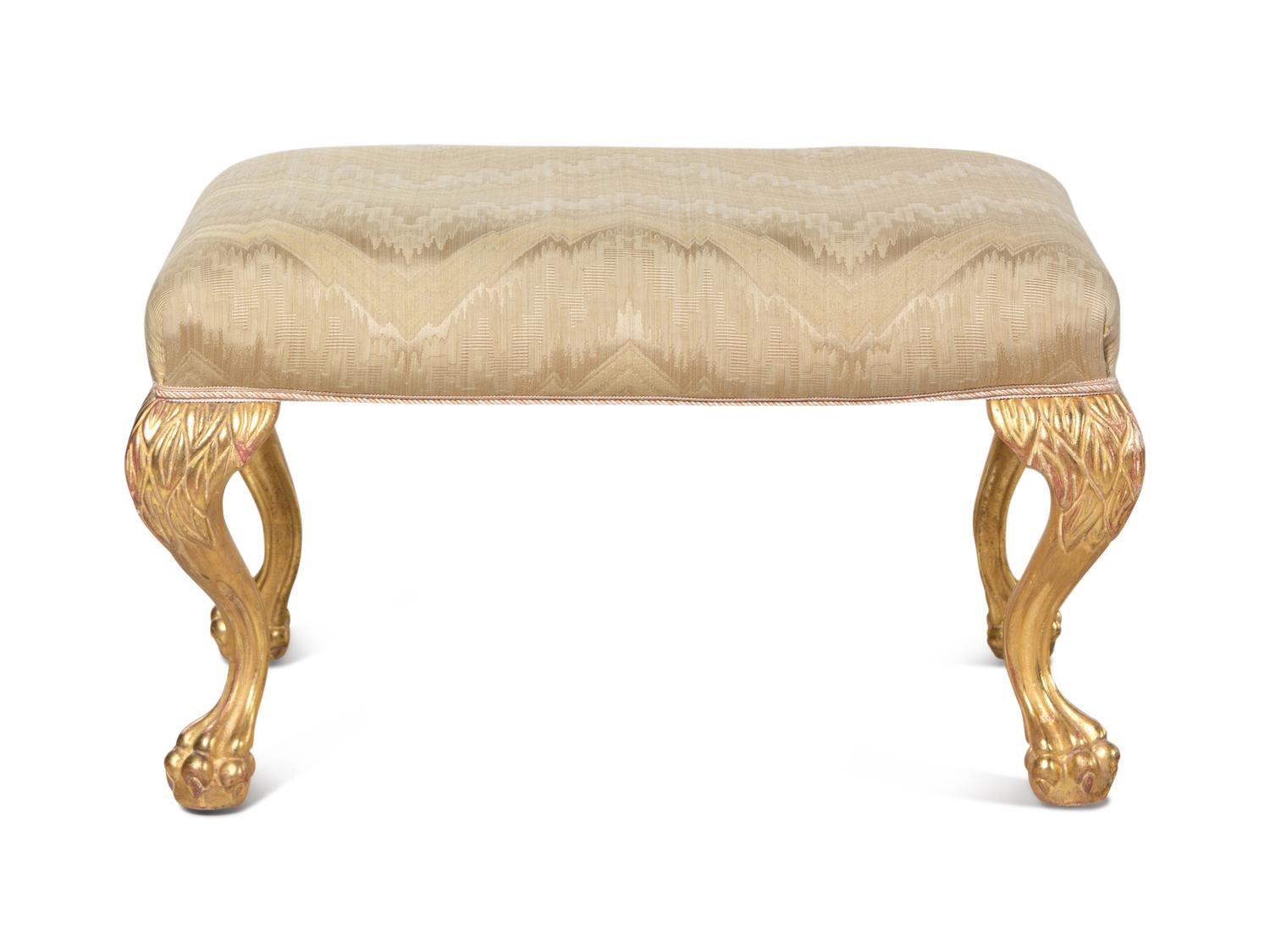 A Georgian Style Giltwood Stool