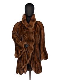 Bergdorf Goodman Scalloped Mink Coat