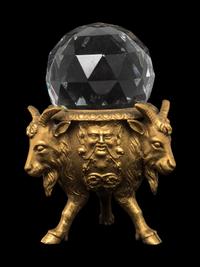 A Neoclassical Gilt Bronze Small Coupe with a Cut Glass Ornament