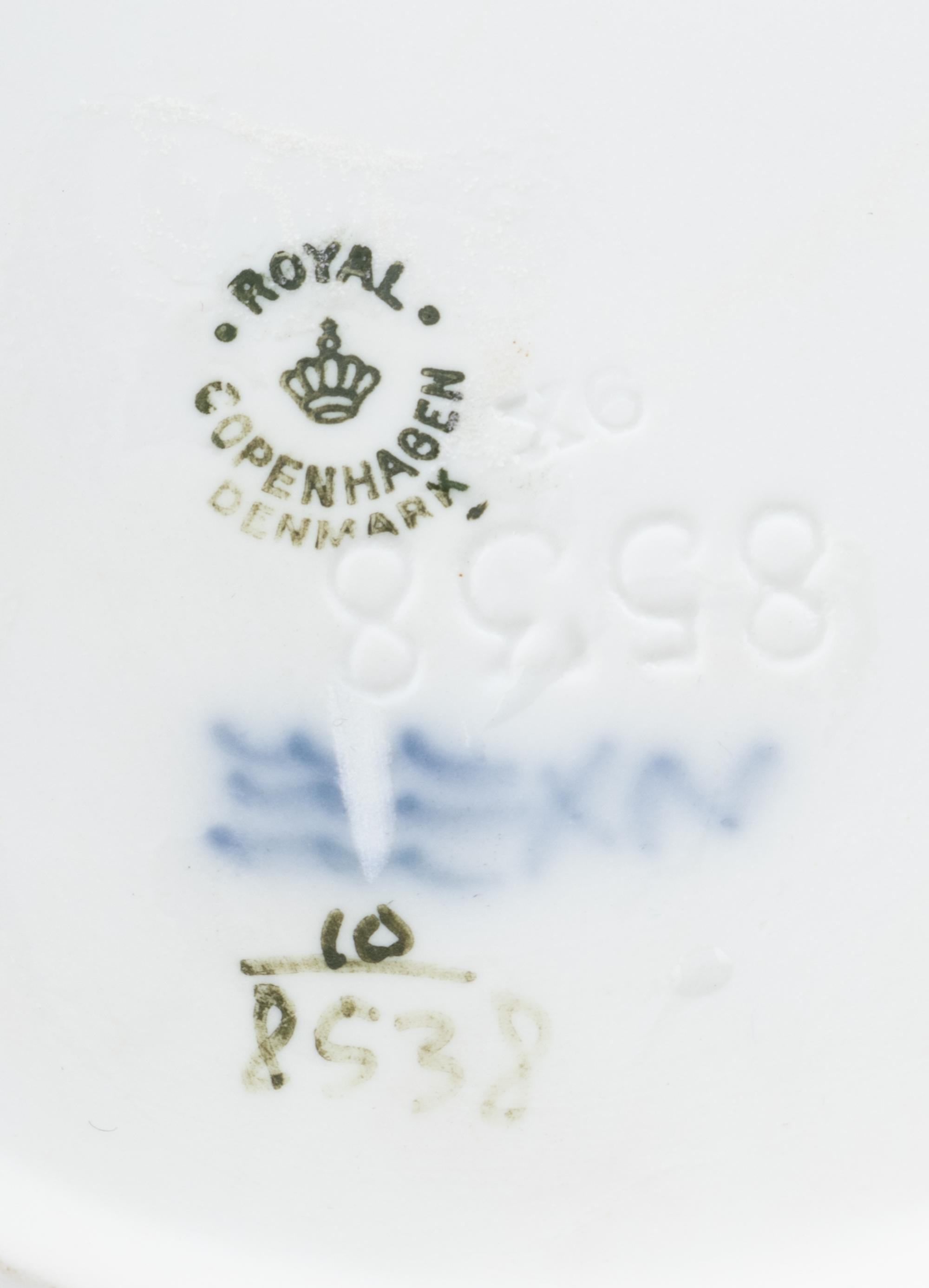 A Royal Copenhagen Blue Flowers Braided Porcelain Dinner Service