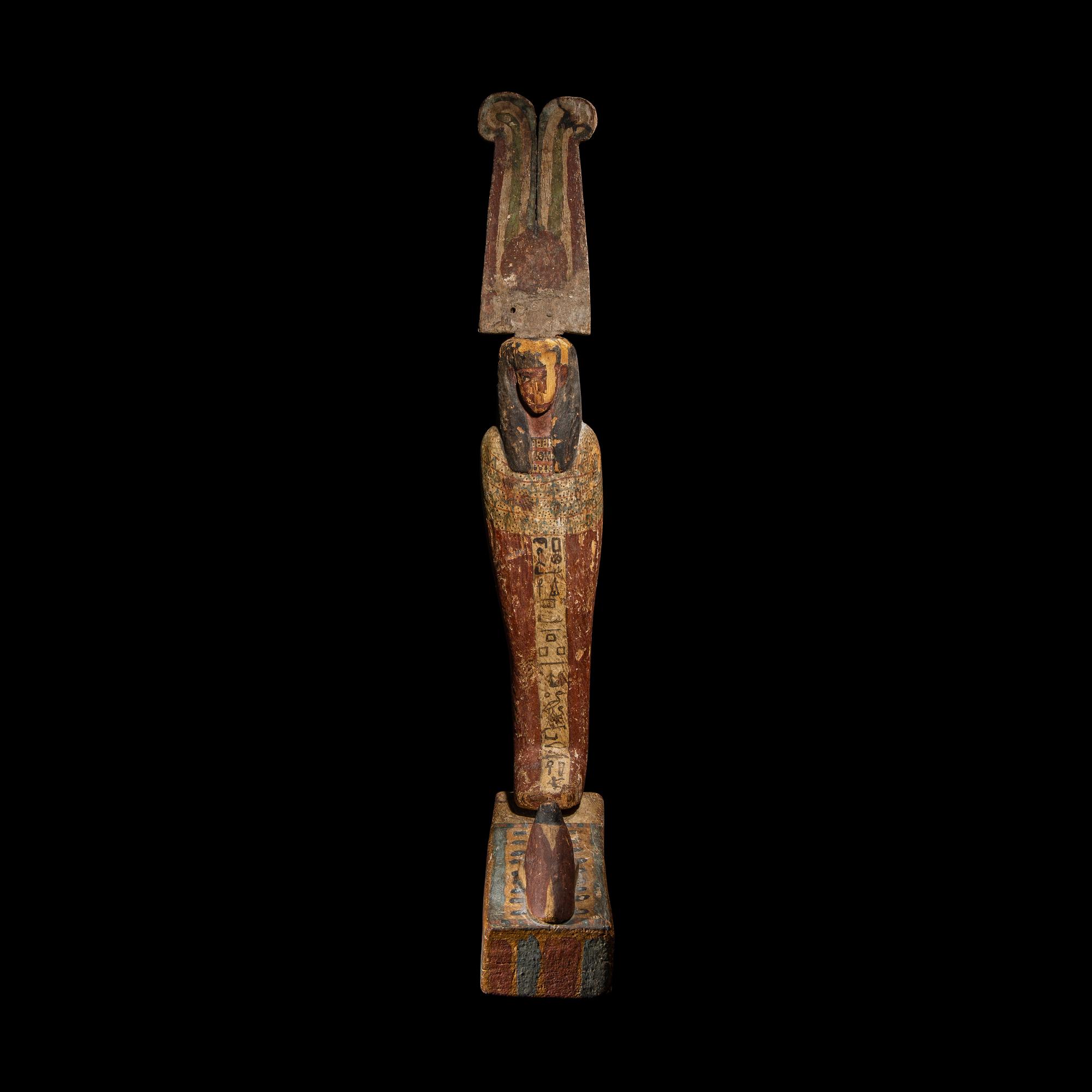 An Egyptian Painted Wood Ptah-Sokar-Osiris