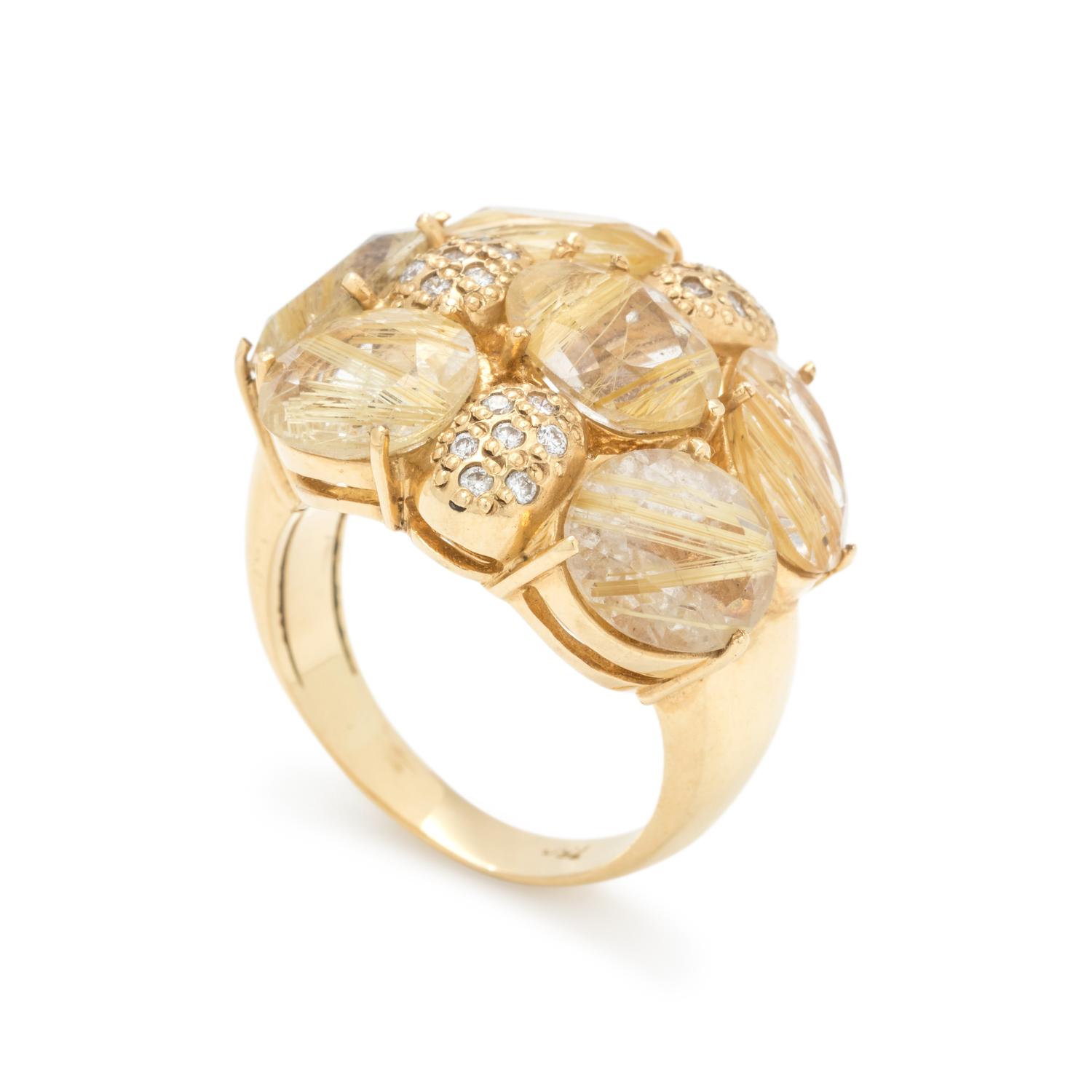 RUTILATED QUARTZ AND DIAMOND RING