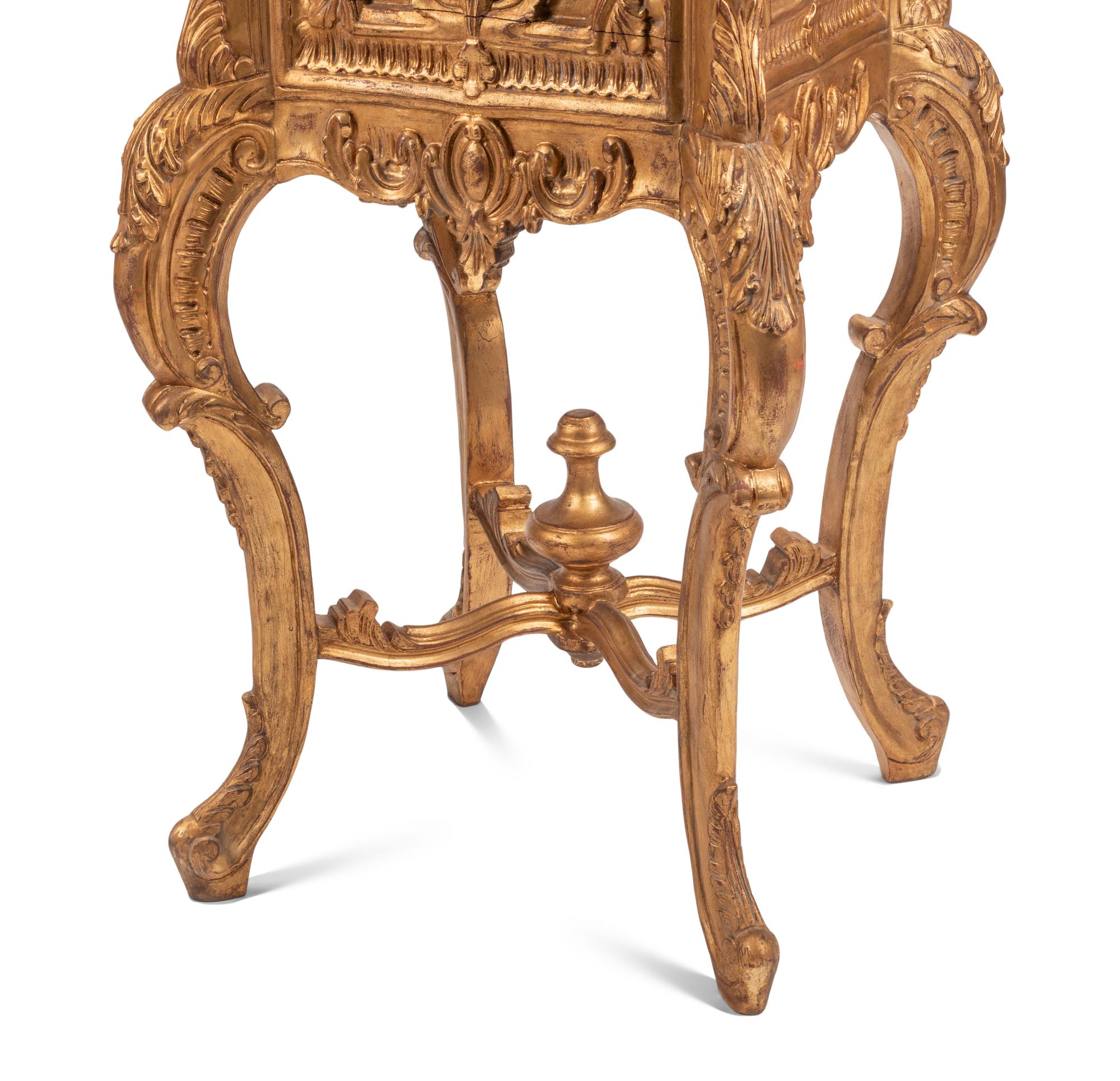 A Pair of Louis XV Style Giltwood Jardinière Stands
