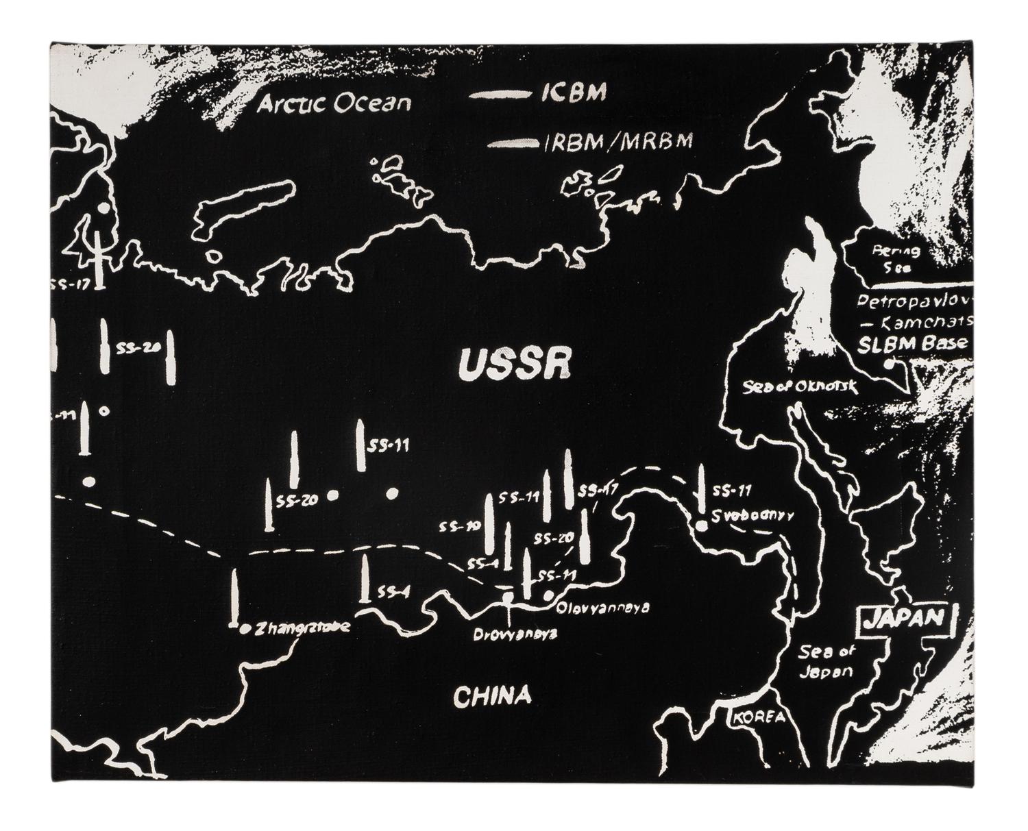 Map of Eastern U.S.S.R. Missile Bases (Negative) , 1985-86