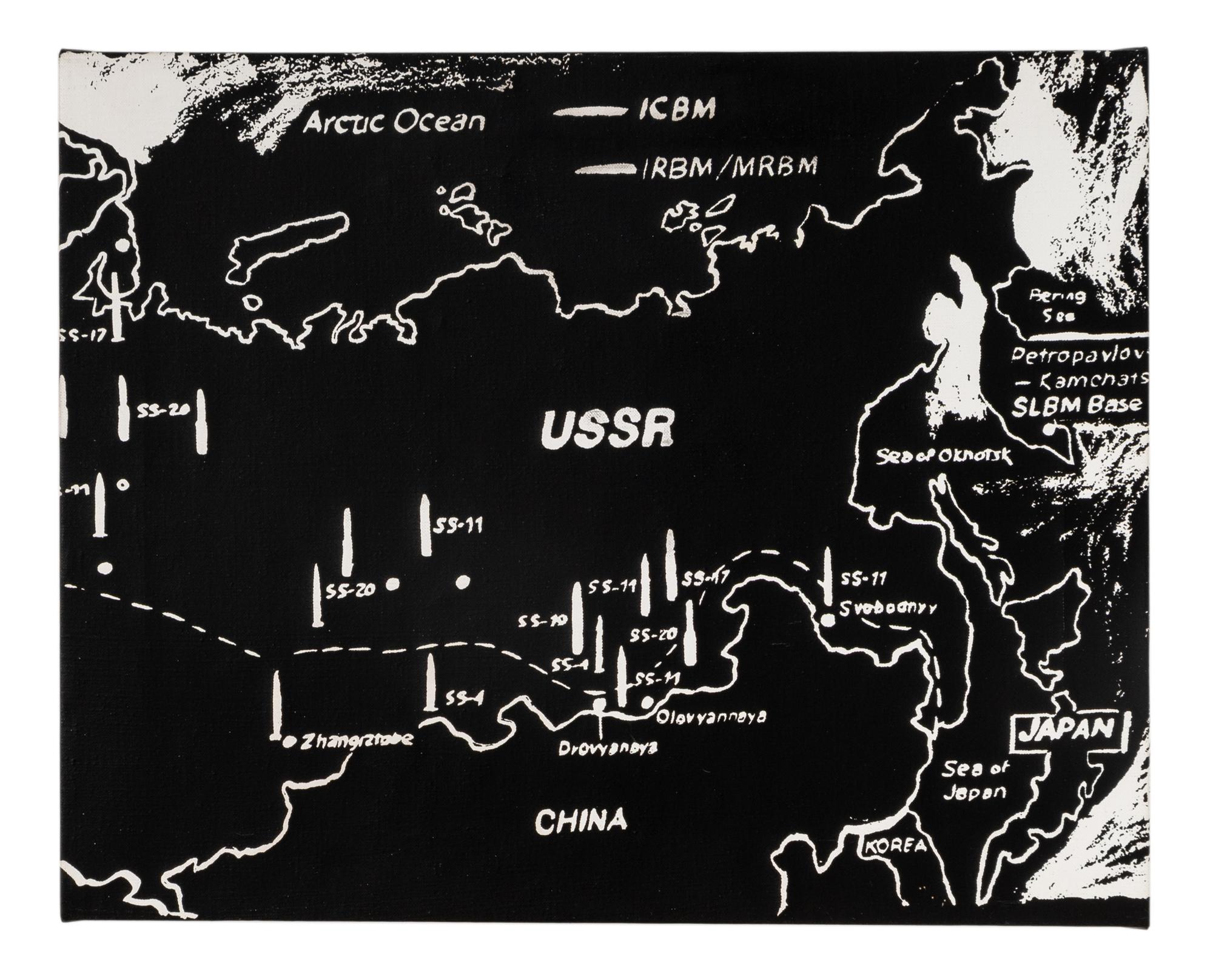 Map of Eastern U.S.S.R. Missile Bases (Negative) , 1985-86