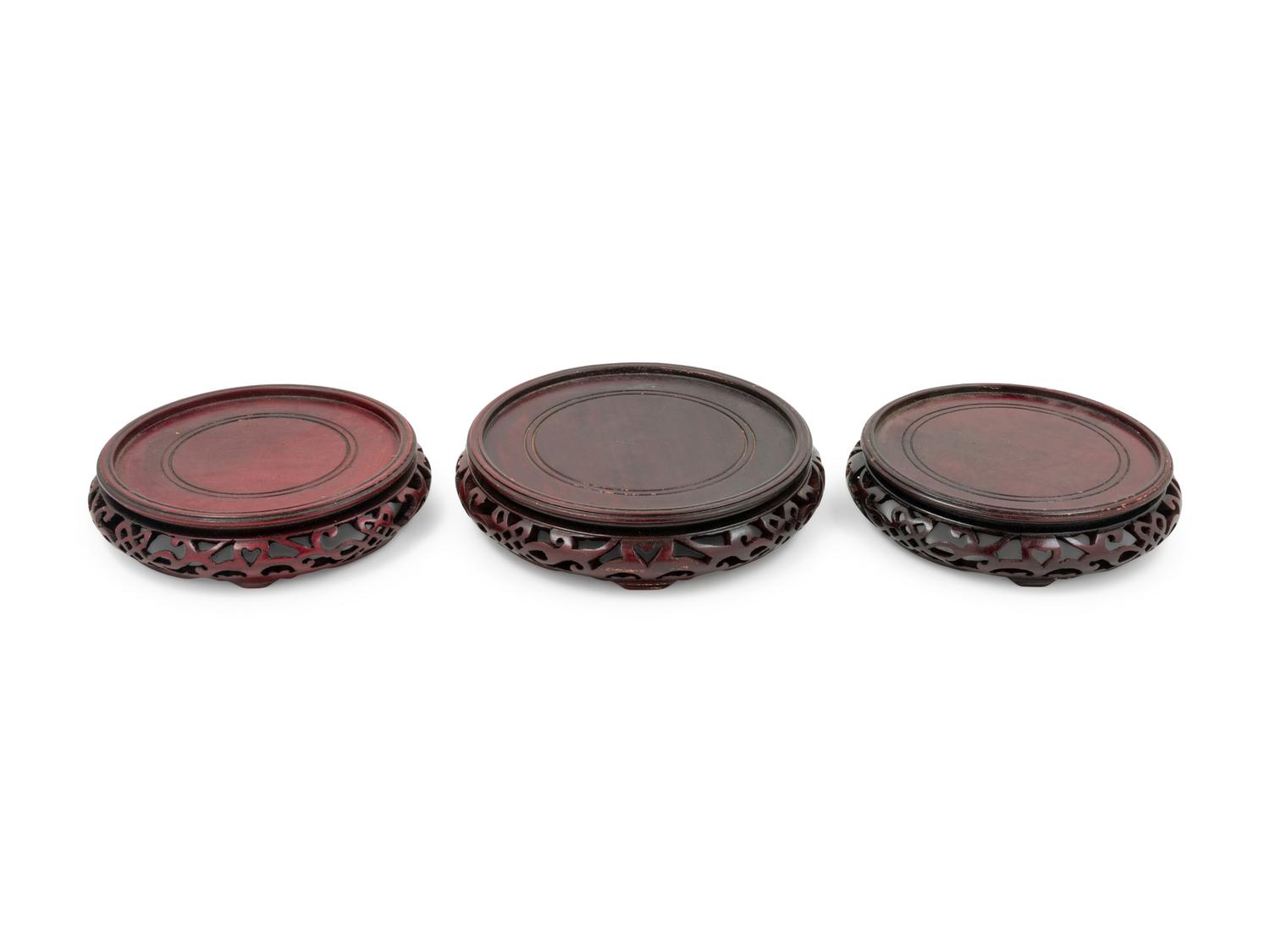 Eleven Chinese Hardwood Stands