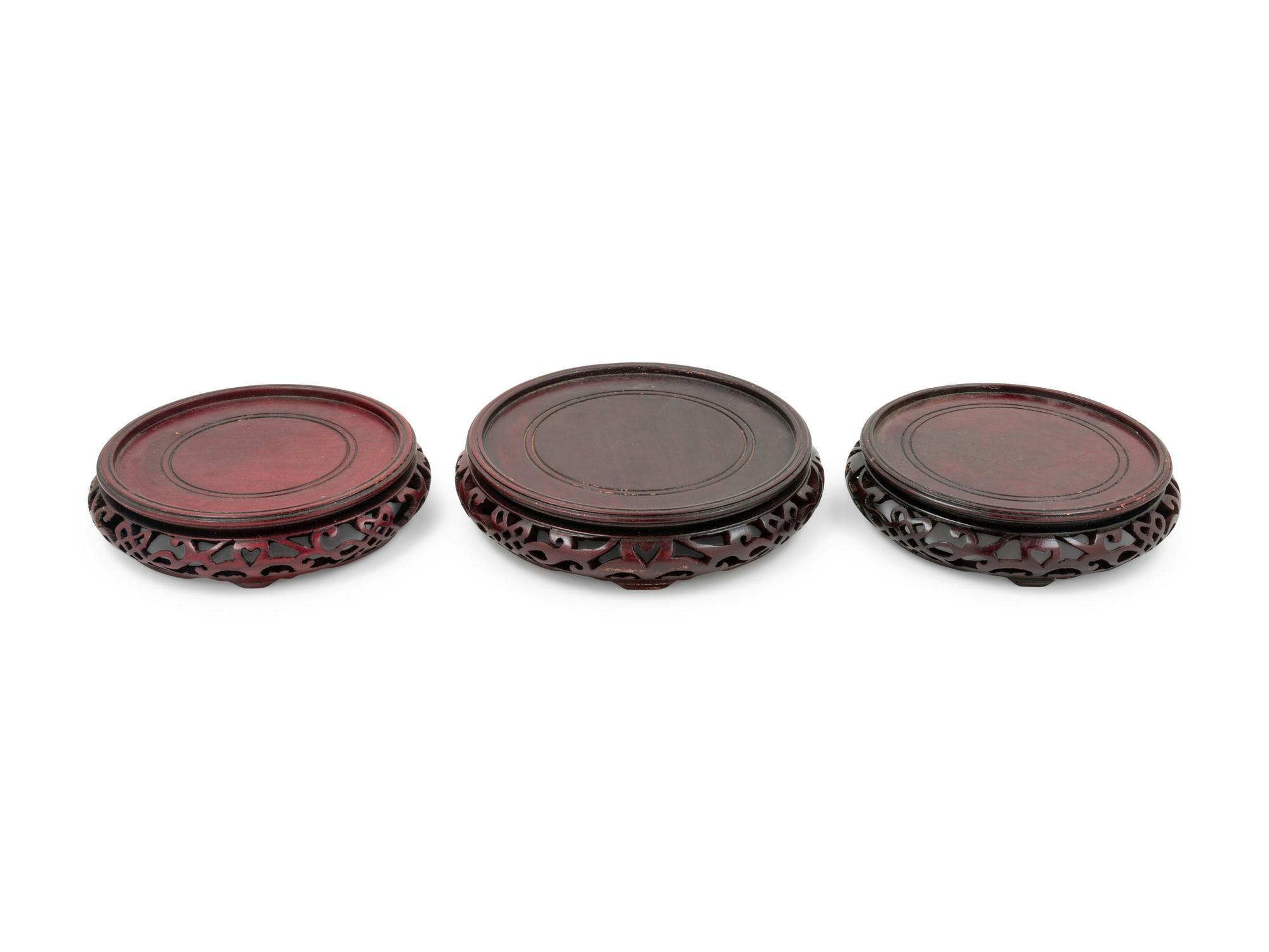 Eleven Chinese Hardwood Stands