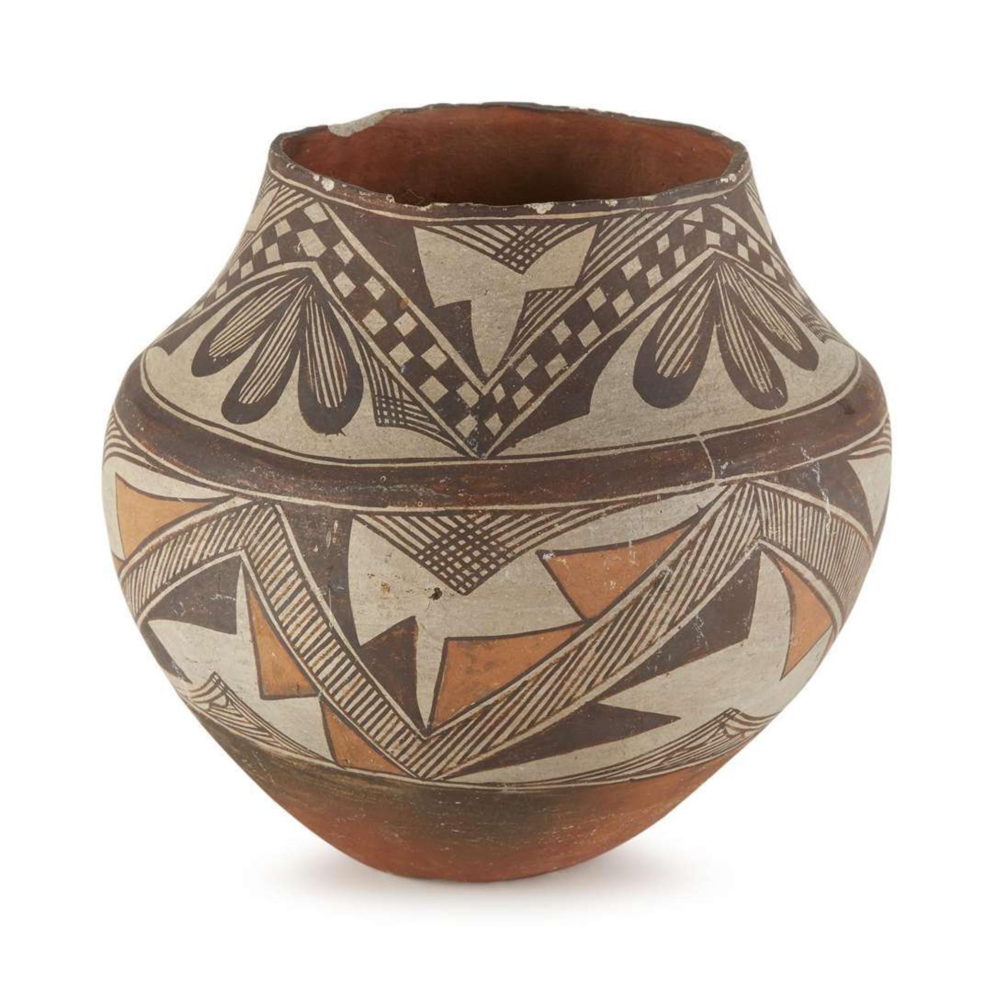 Acoma polychrome pottery olla New Mexico, late 19th/early 20th century