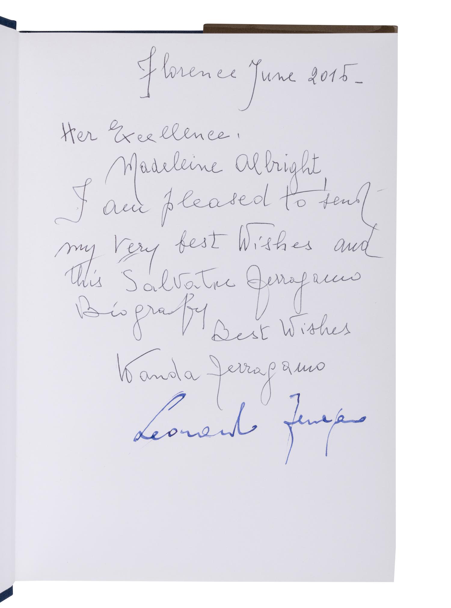 MEMOIRS A group of 7 works, most FIRST EDITIONS INSCRIBED TO SECRETARY ALBRIGHT: